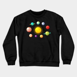 Planets Around The Sun Crewneck Sweatshirt